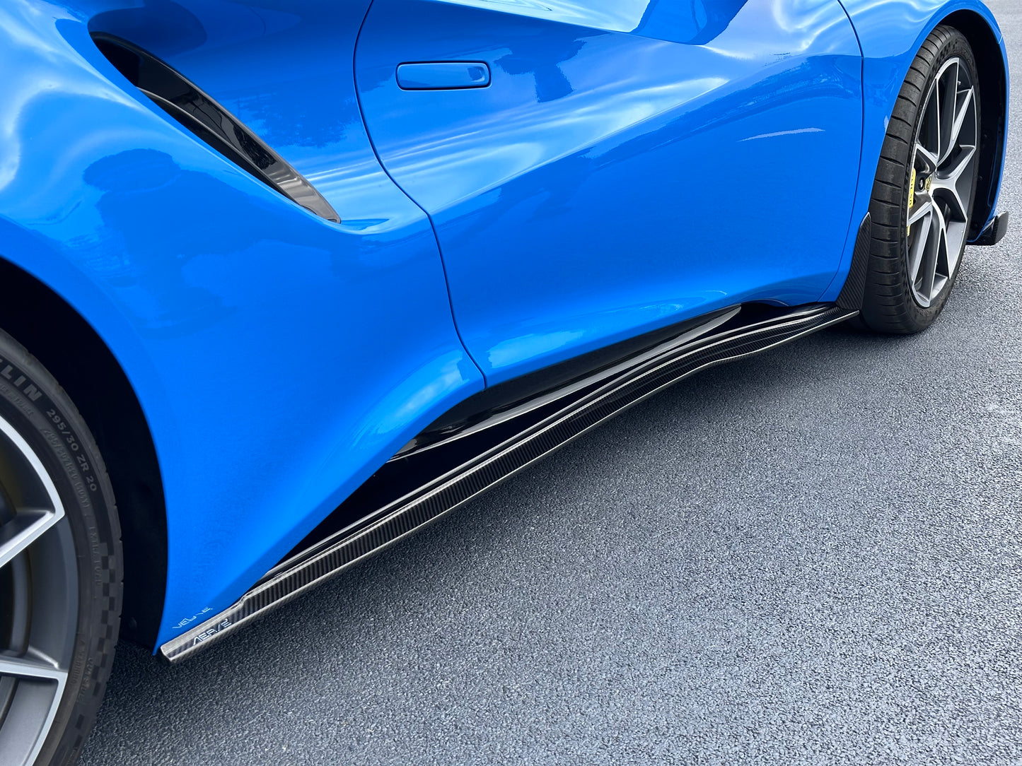 Emira Carbon Fiber side skirts by Aerie Performance