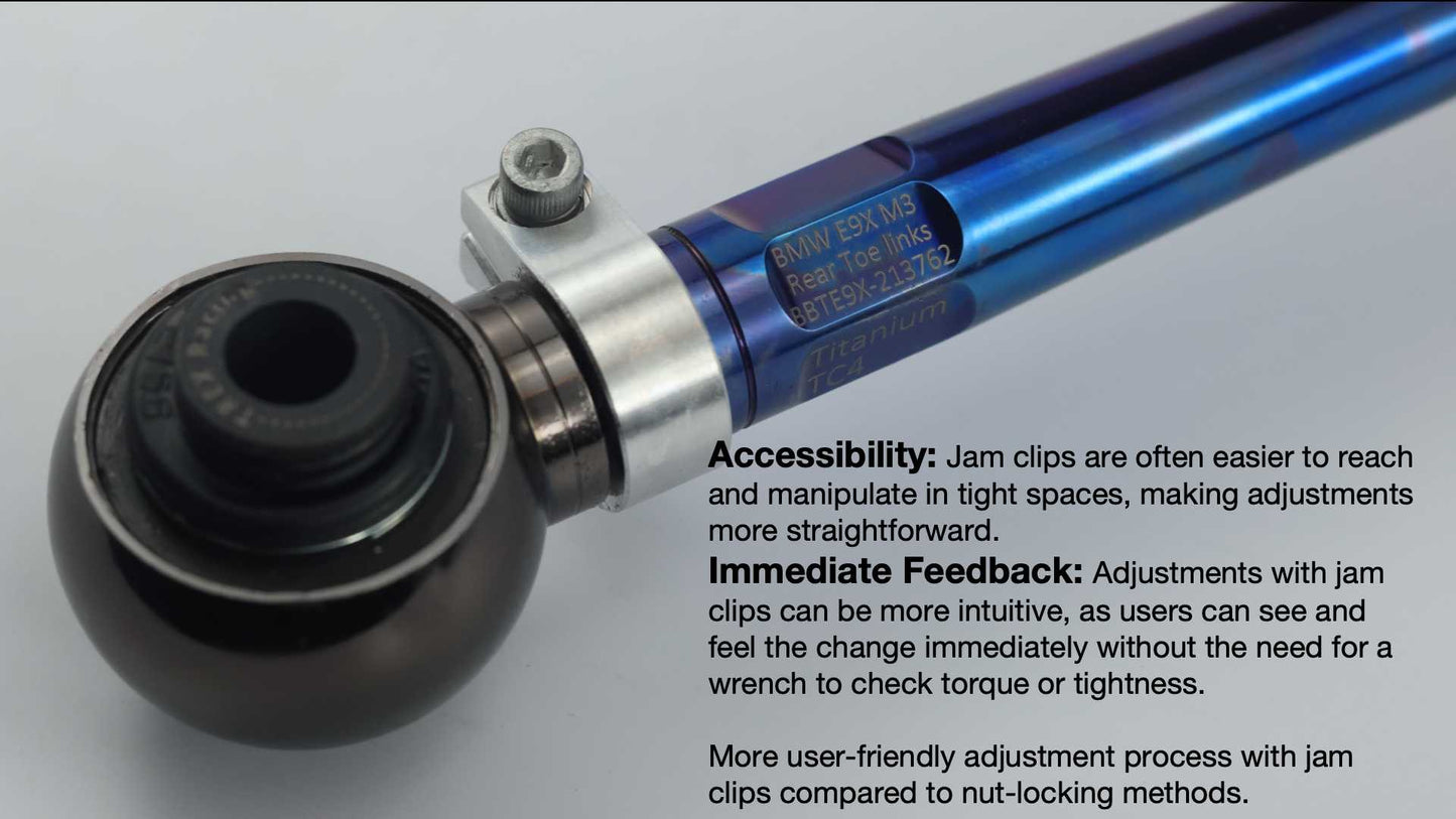 Emira Titanium Alloy Rear Toe link kit by Boomgear