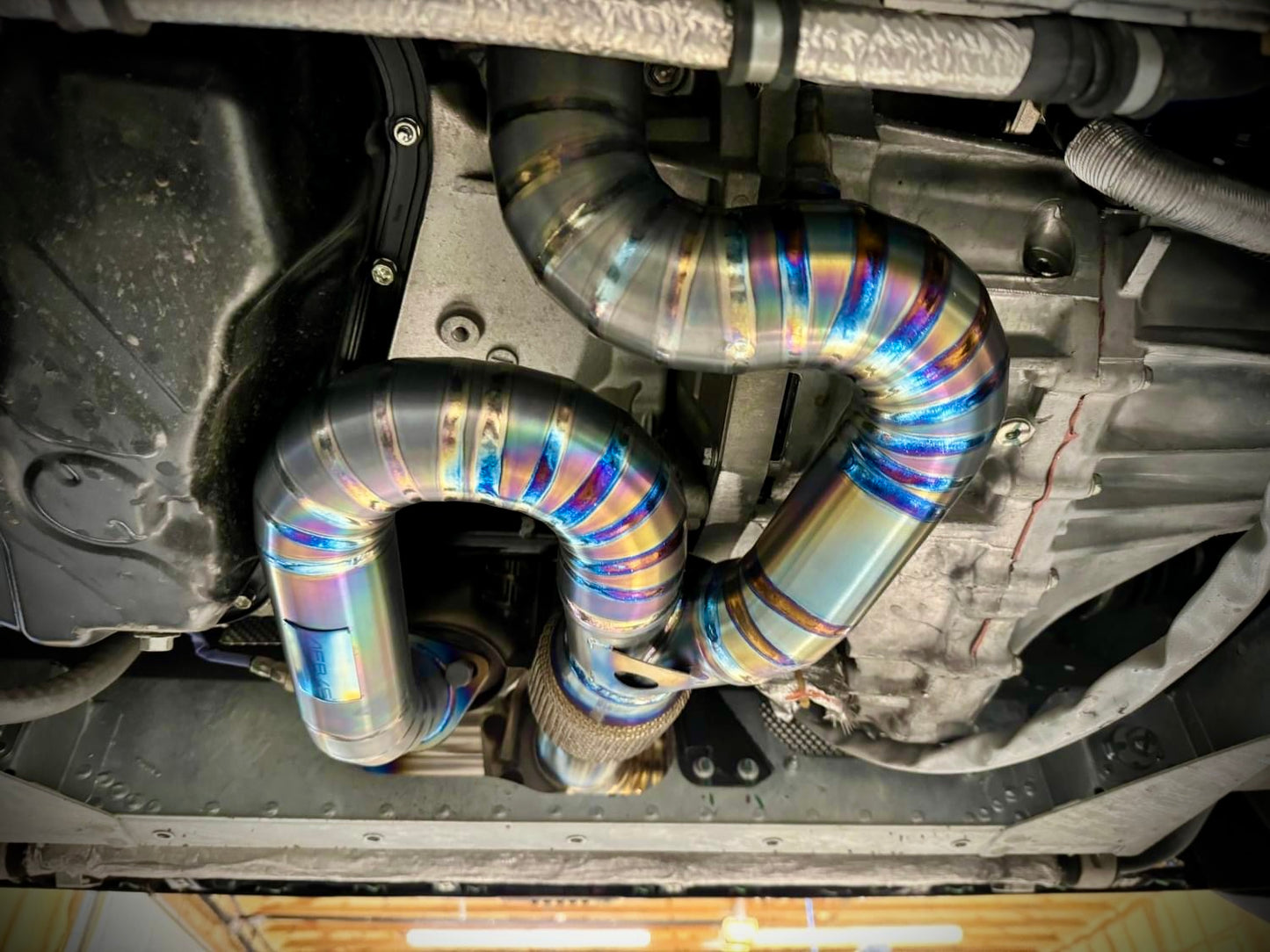 Emira V6 Titanium Y-pips By Aerie Performance.