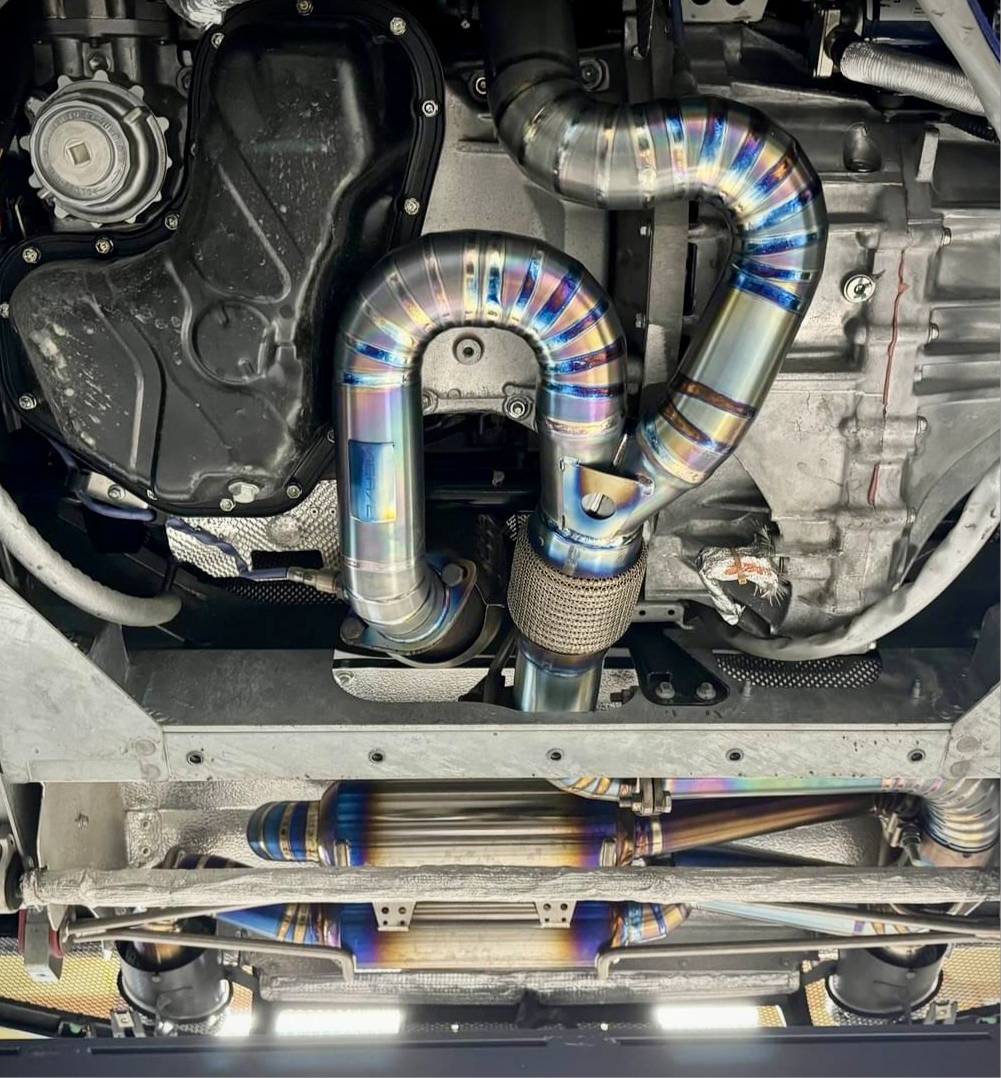 Emira V6 Titanium Y-pips By Aerie Performance.