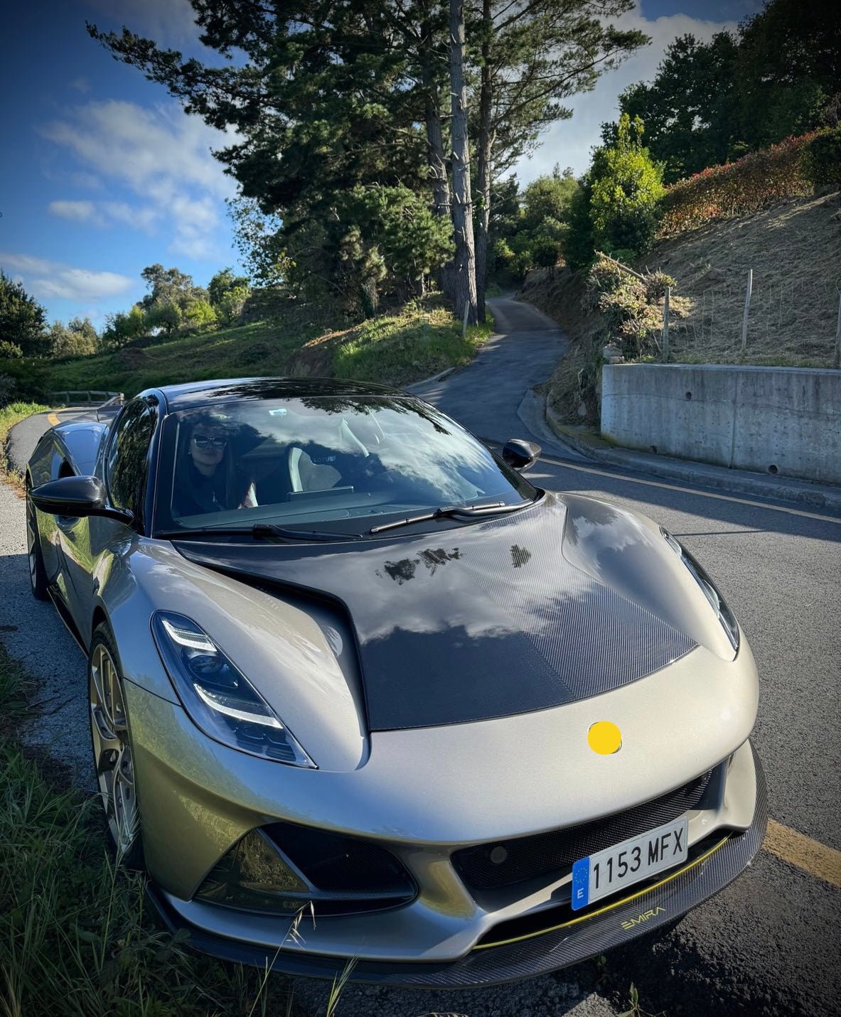 Emira carbon fibre front hood