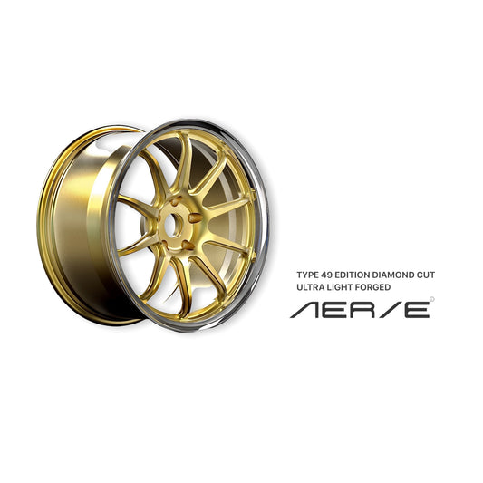 Lotus Exige V6 Forged Wheels Gold Diamond Cut Type 49 Edition