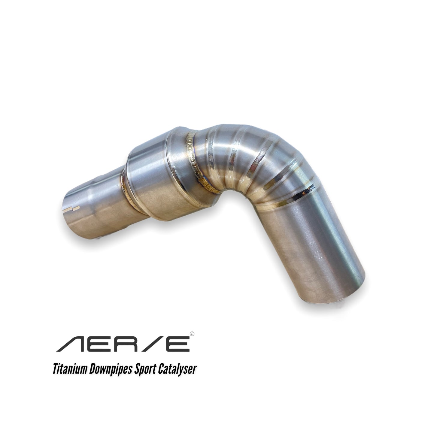 Titanium lightweight high flow sport catalyst down pipe