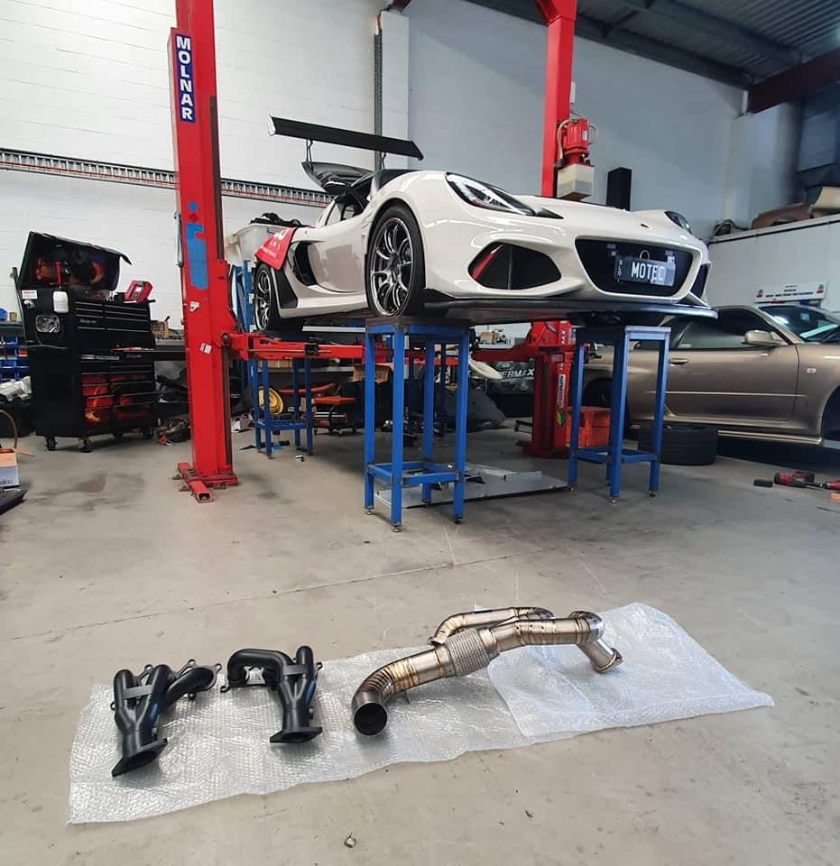 Lotus Exige CUP430 titanium y-pipe by GT Australia