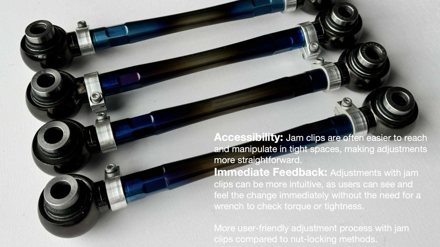 Emira Titanium Alloy Rear Toe link kit by Boomgear