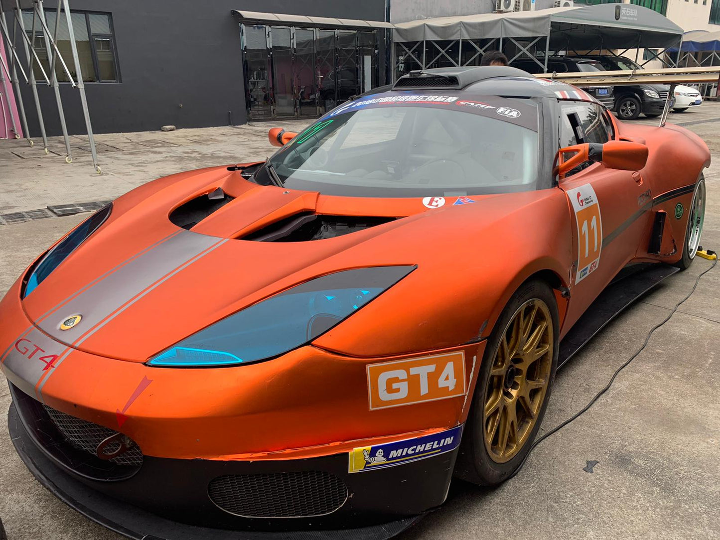 Lotus Evora GT4 carbon fiber roof scoop